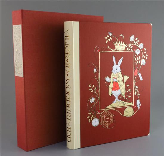 Carroll, Lewis - Alice in Wonderland, Folio Society limited edition, one of 1000, quarter bound by hand in vellum